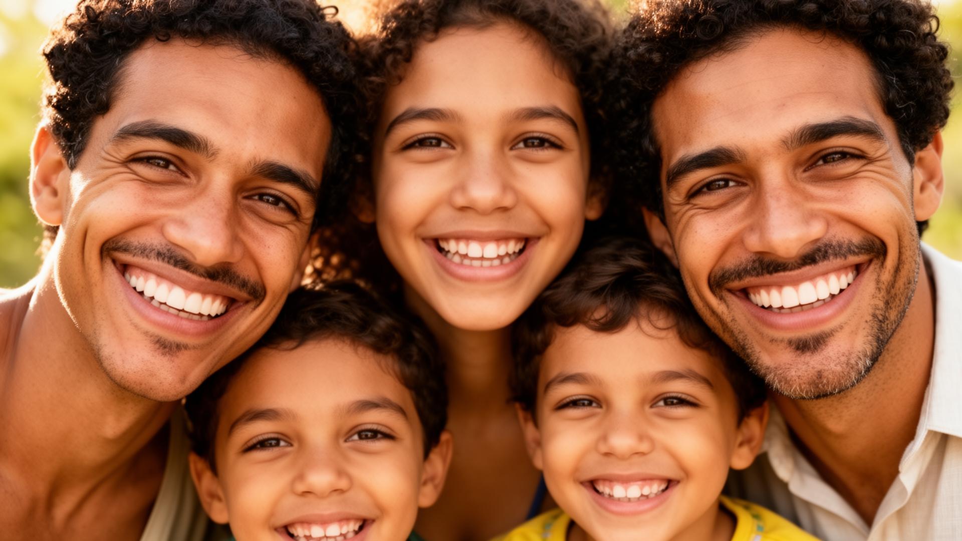 Família brasileira Família brasileira feliz com o plano de saúde Alice